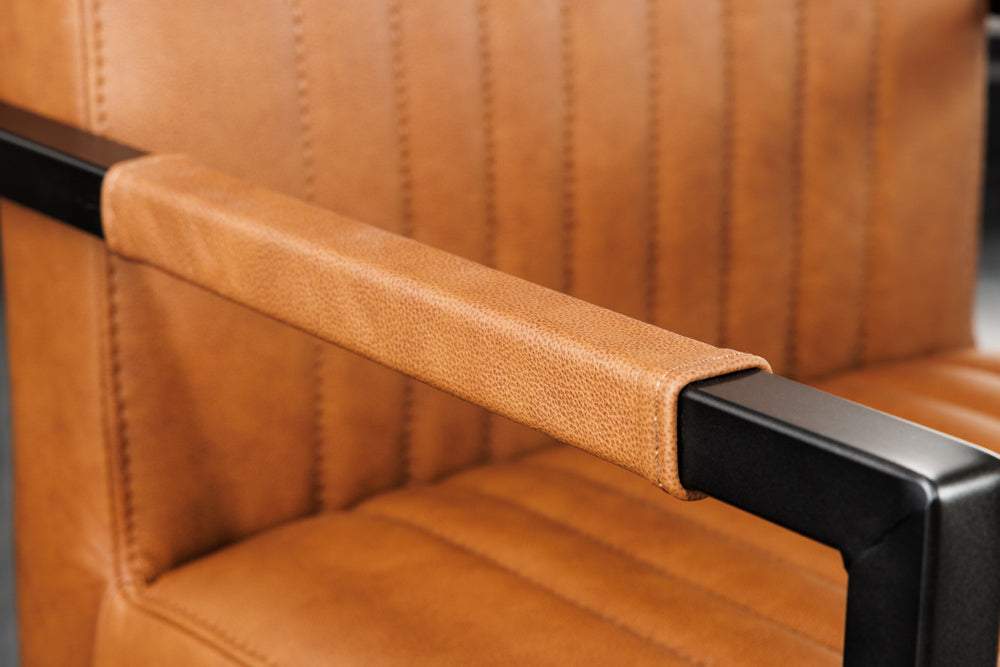 BIG ASTON barna bőr szék