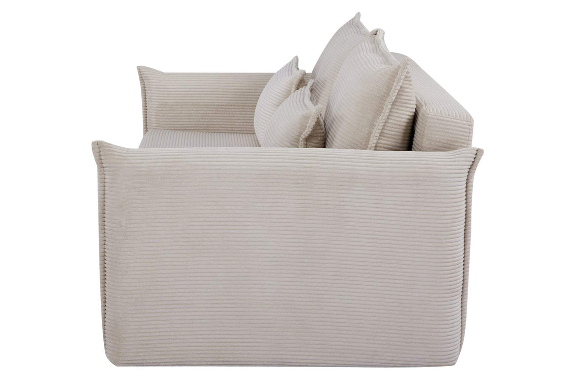 APARTMENT bézs kordbársony kanapéágy