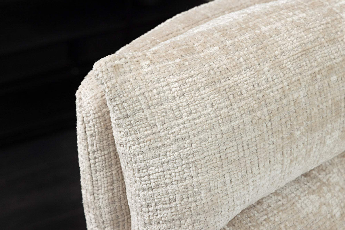 BIG GEORGE bézs polyester zsenília forgószék