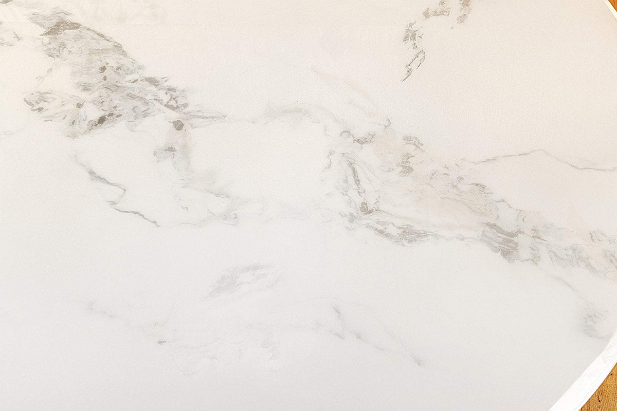 ELEGANCIA fehér műmárvány étkezőasztal 130 cm