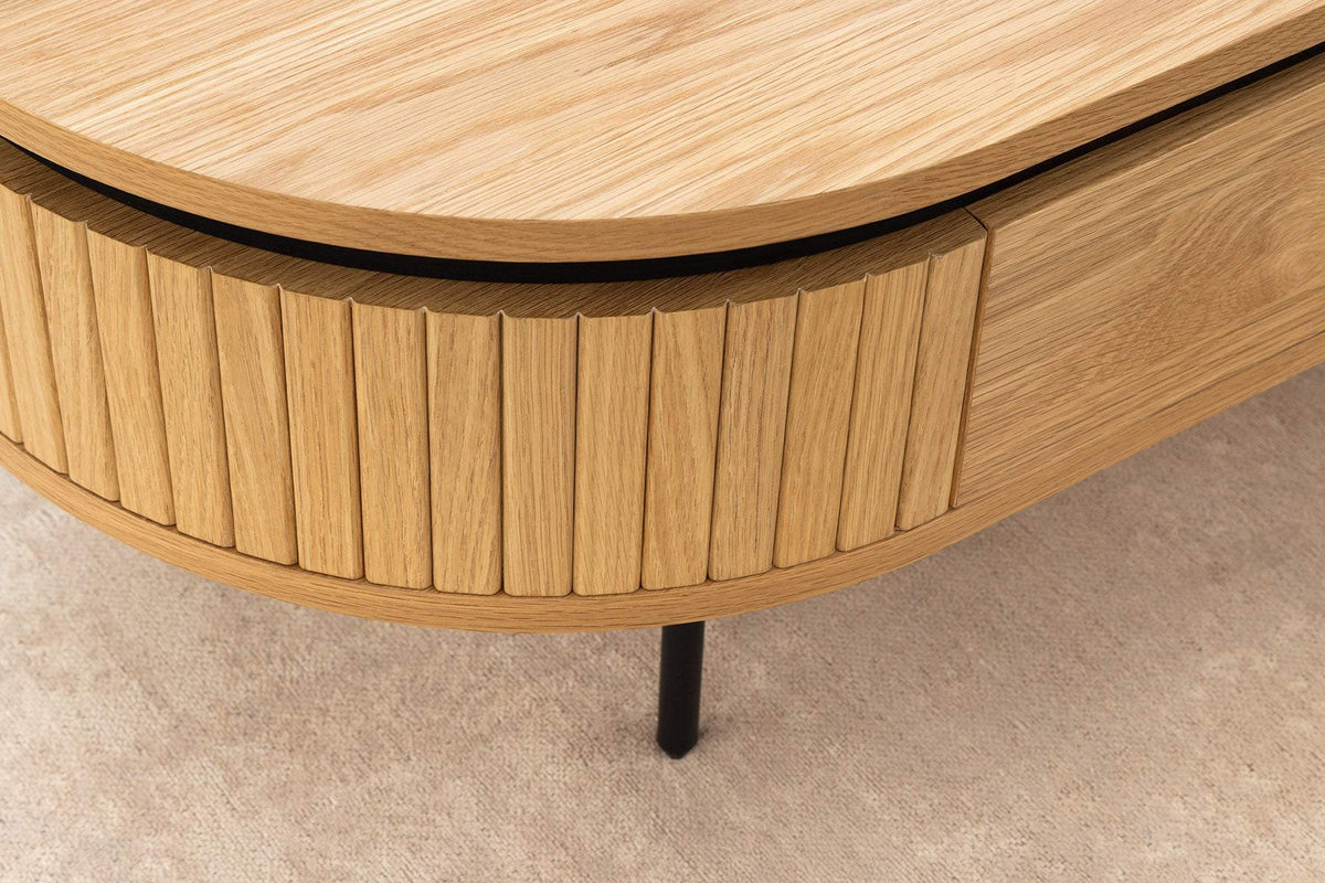 ATELIER barna tölgyfa furnér dohányzóasztal 120 cm