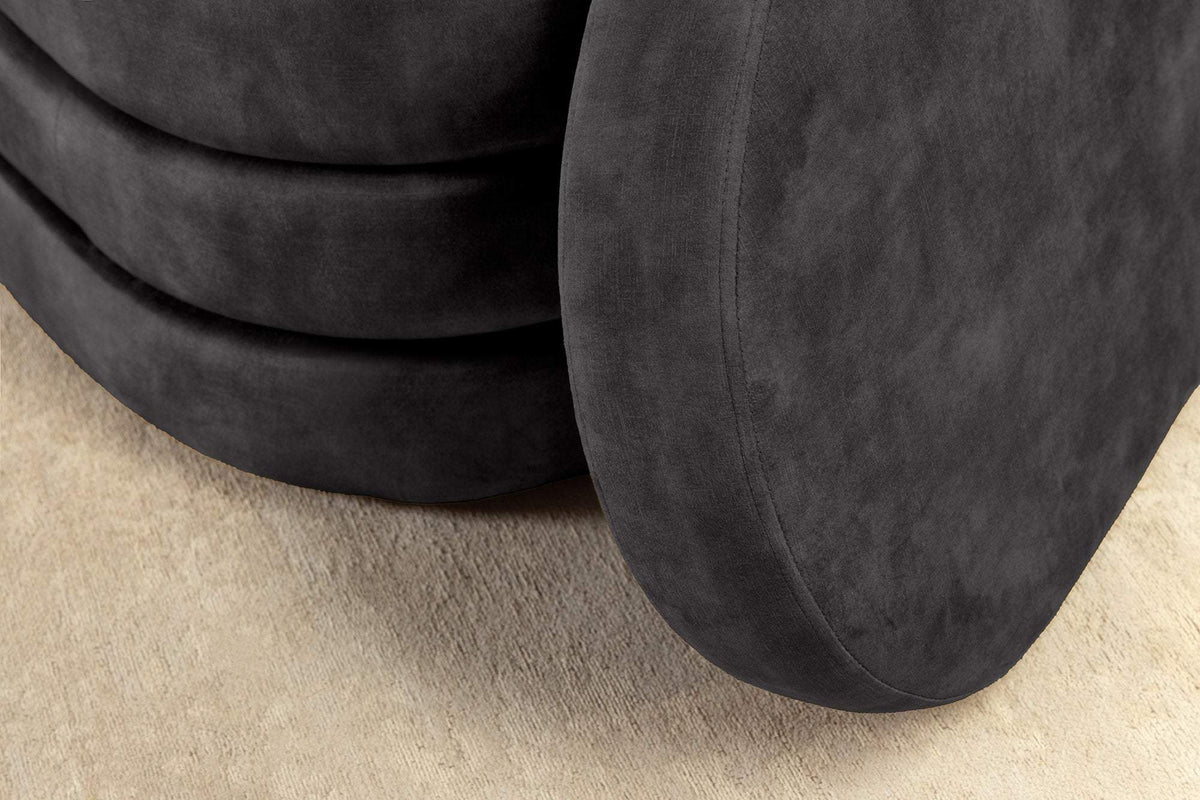 VOQUE szürke bársony ülőpad