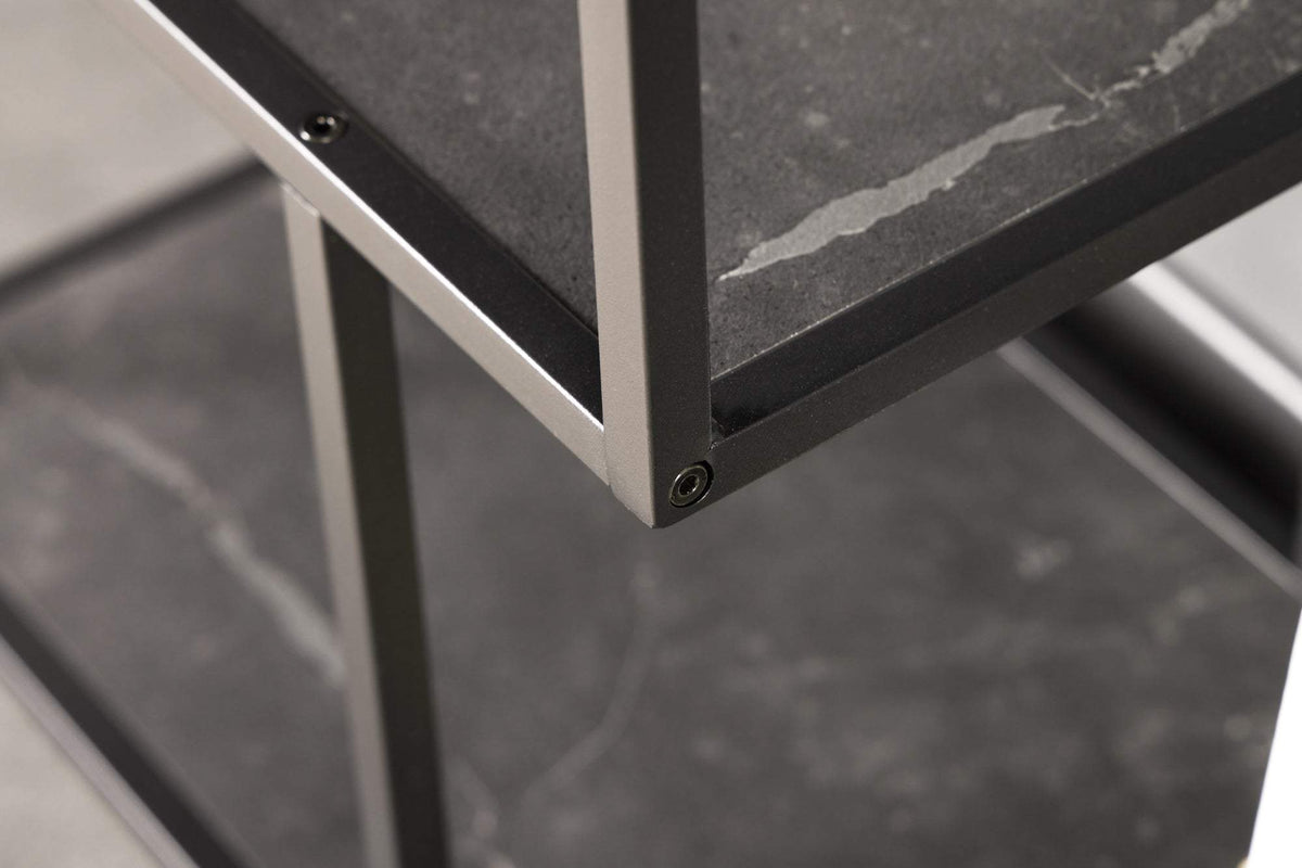 SLIM LINE márvány hatású antracit fali polc