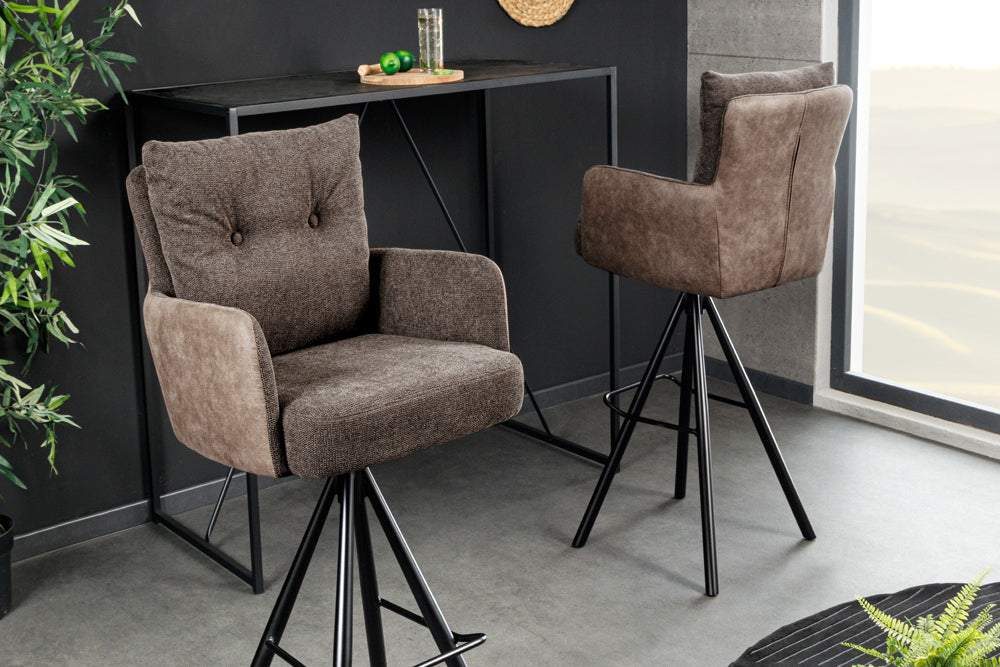 BIG GEORGE taupe szövet bárszék