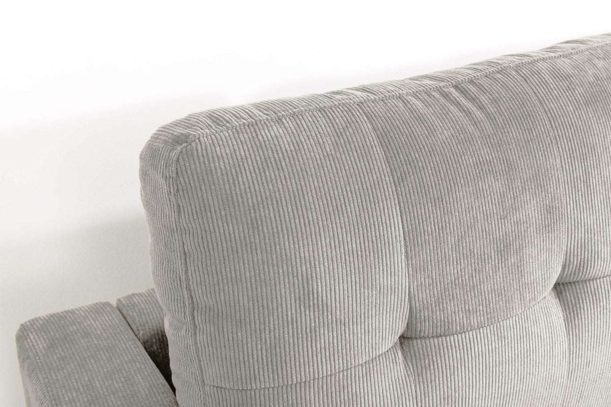 STOCKHOLM szürkésbarna kordbársony sarokkanapé