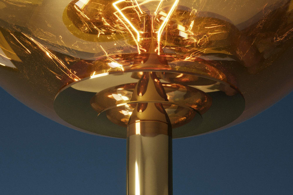 LIQUID DIAMOND arany üveg állólámpa