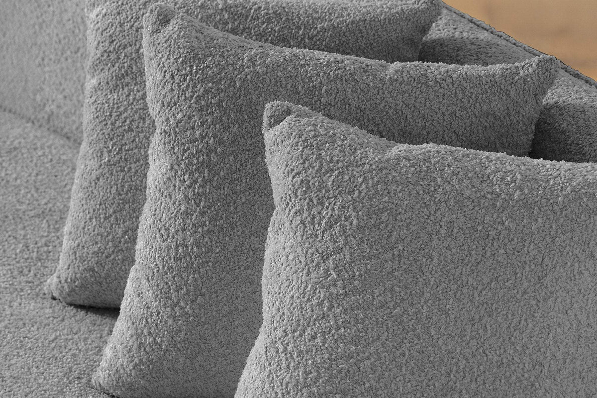 ATELIER L XXL szürke buklé kanapé