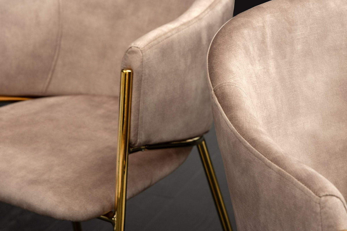 NOBLESSE bézs bársony szék