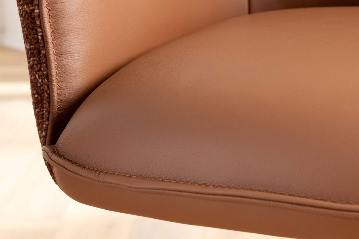 LE GRAND barna bőr forgószék