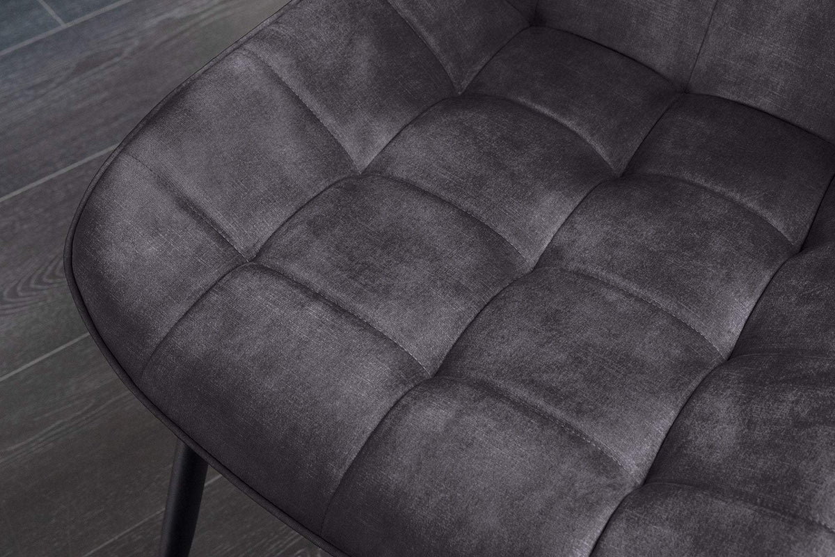 ROADSTAR szürke bársony szék