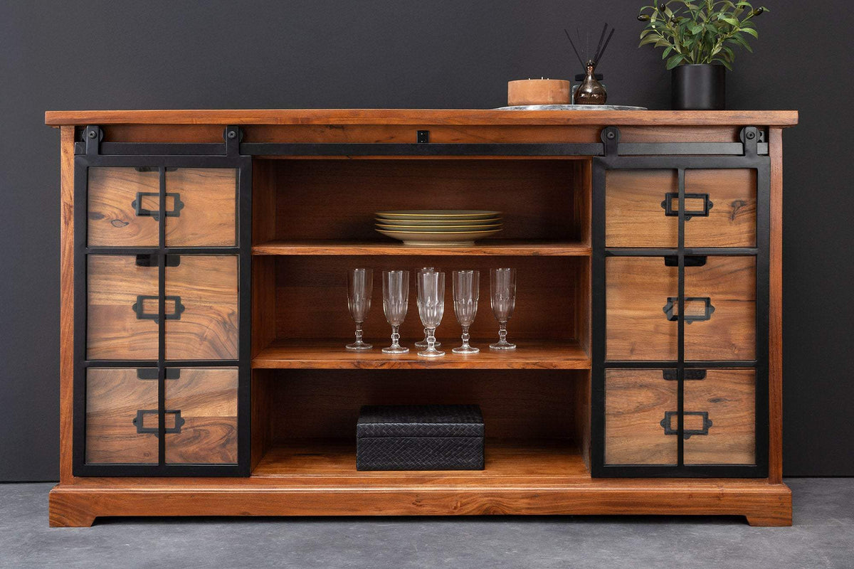 HERITAGE barna akácfa vitrin 150 cm