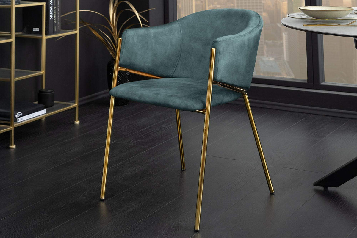 NOBLESSE kék bársony szék