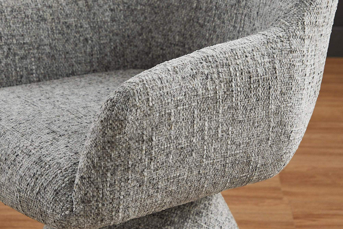 AMBIENTO szürke polyester zsenília forgószék