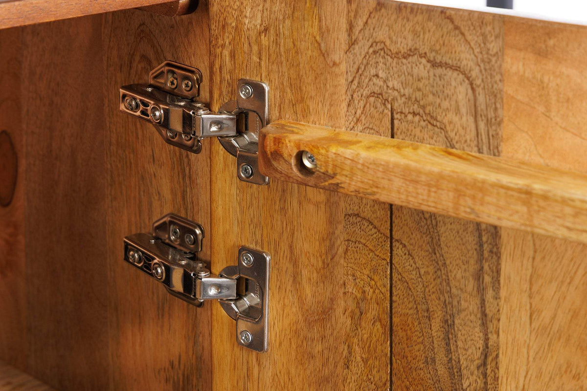 LINE ART barna mangófa tálalószekrény