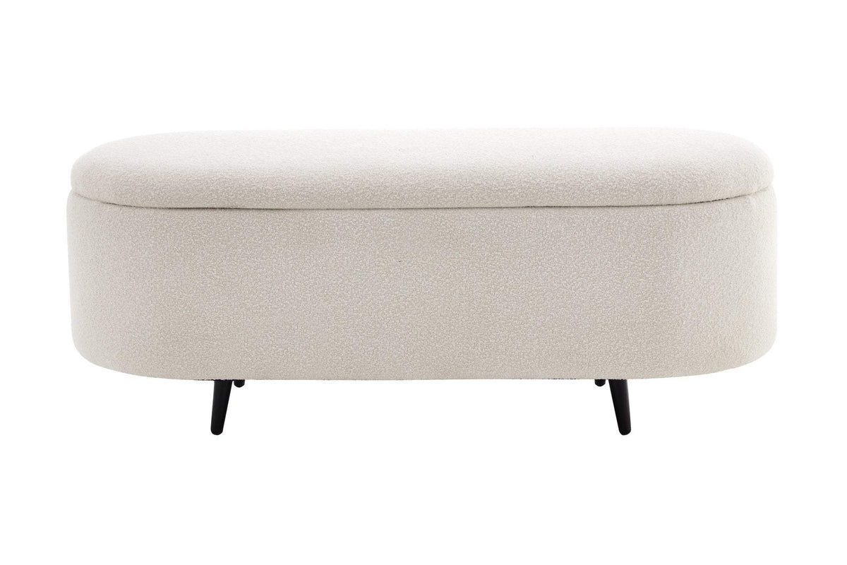 VOQUE fehér és fekete buklé ülőpad