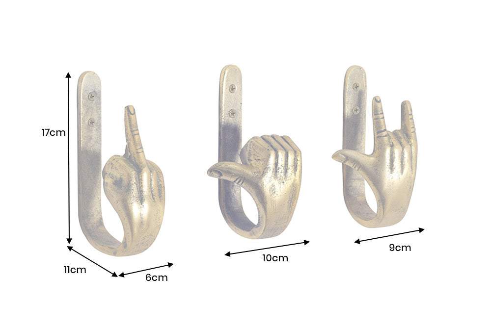 FINGERS arany alumínium akasztó