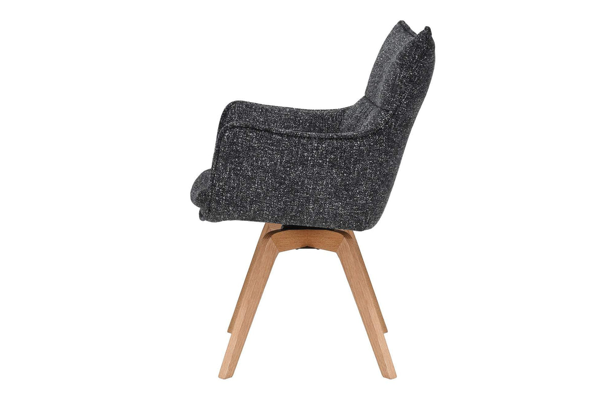 VOGUE fekete szövet forgószék