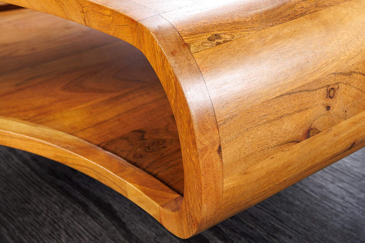 ORGANIC LIVING barna akácfa dohányzóasztal 70 cm