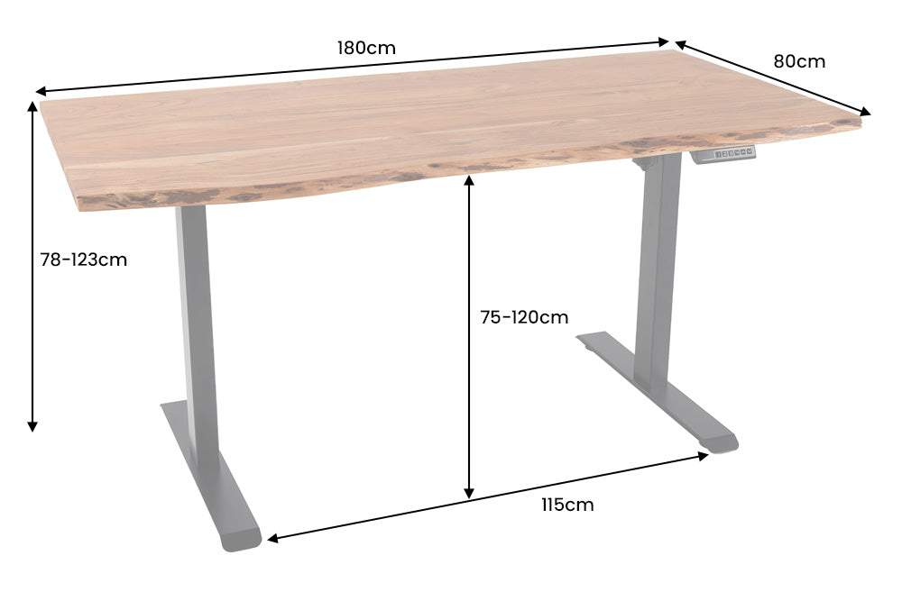 MAMMUT barna akácfa íróasztal 180 cm