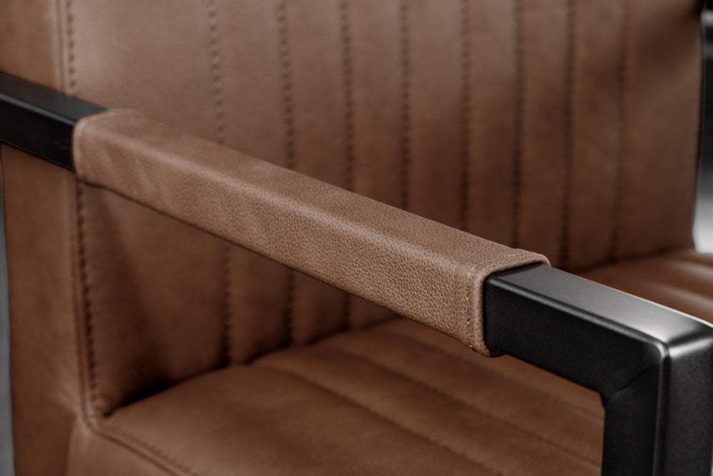 BIG ASTON sötétbarna bőr szék