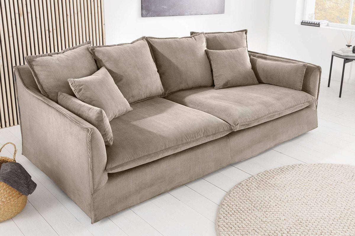 HEAVEN szürkésbarna kordbársony kanapé