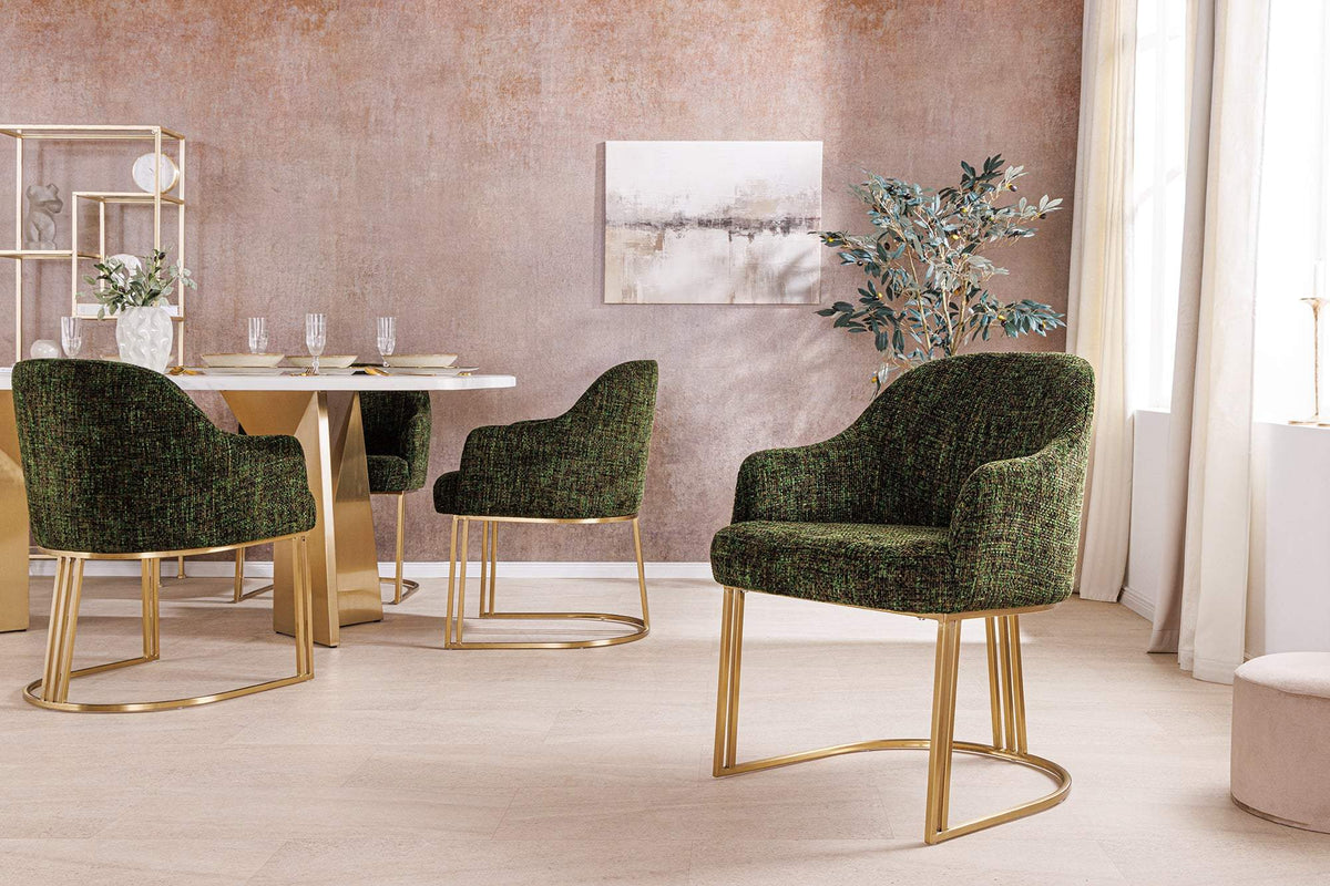 EXTRAVAGANCIA zöld polyester zsenília szék