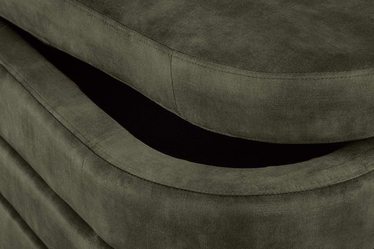 VOQUE zöld bársony ülőpad