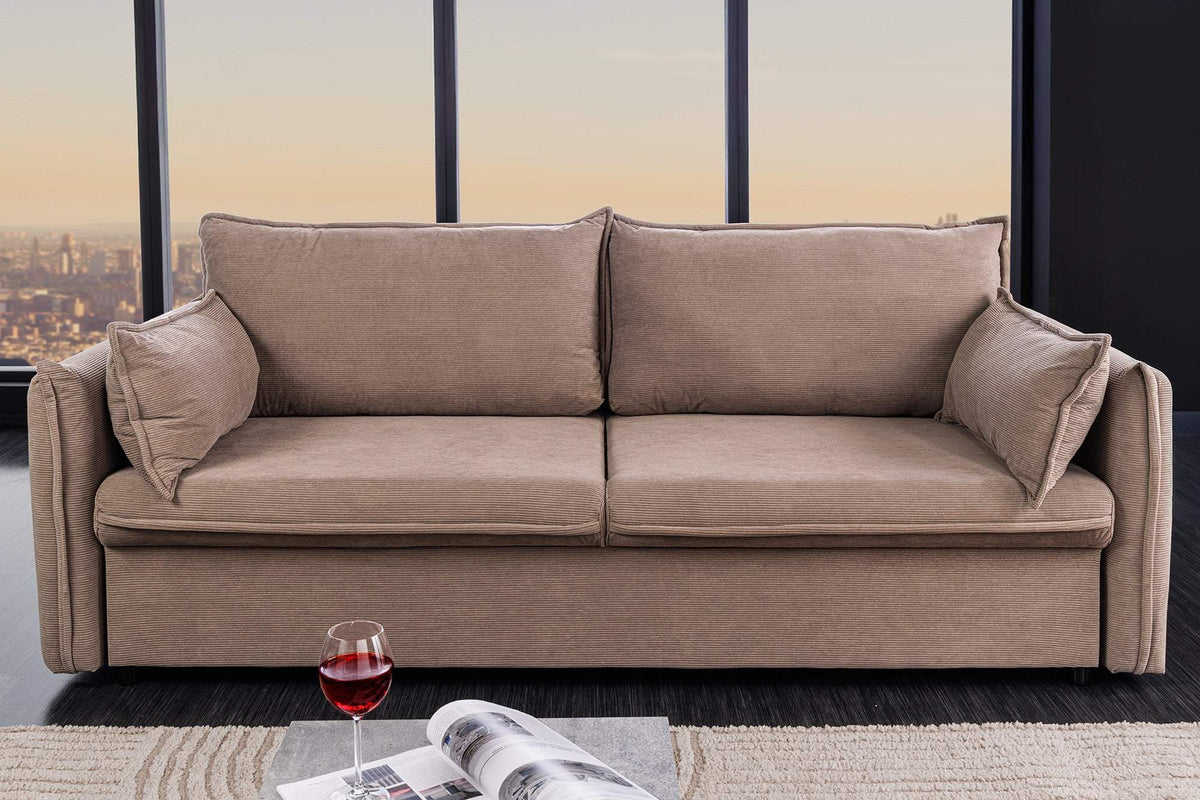 APARTMENT taupe kordbársony kanapéágy