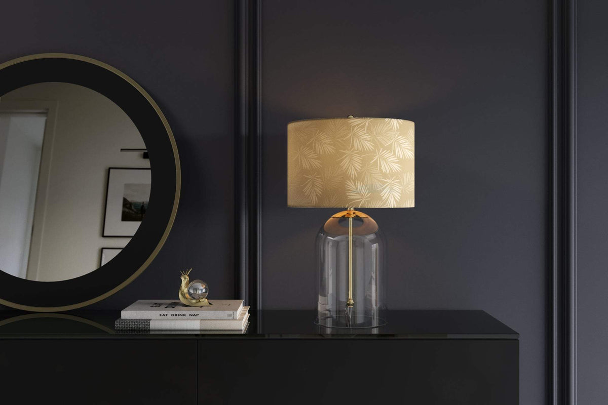 CLASSICO arany üveg asztali lámpa 50 cm