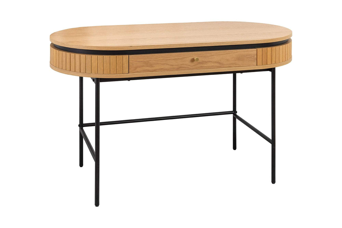 ATELIER barna tölgyfa furnér íróasztal 120 cm