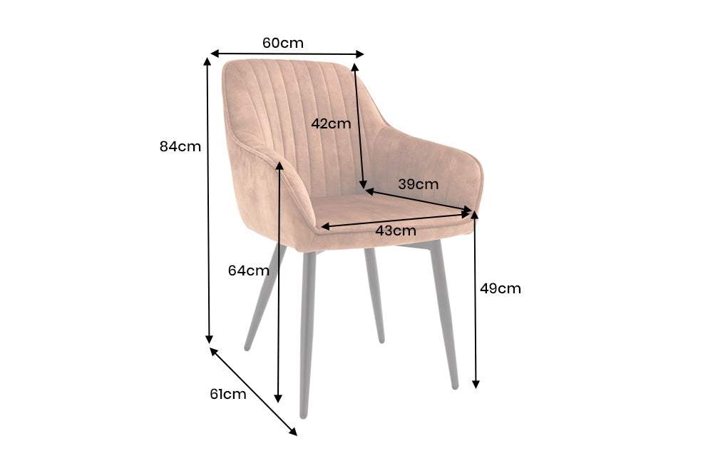 TURIN barna bársony szék