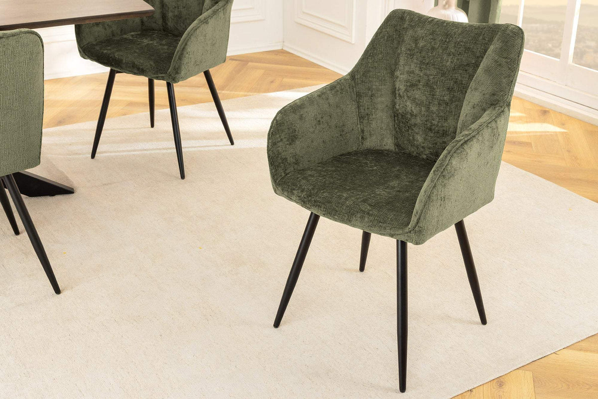 AVIGNON zöld polyester zsenília forgószék