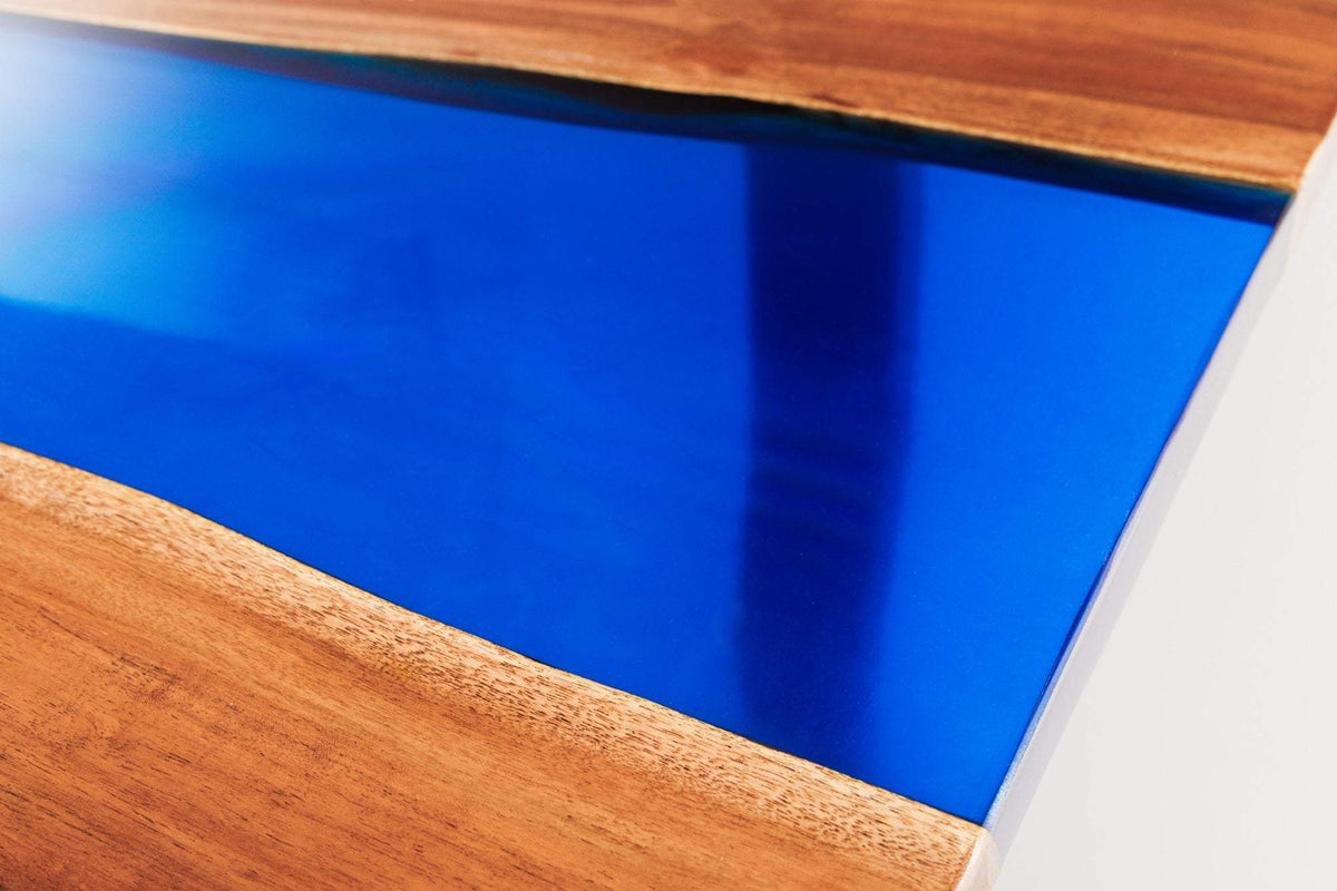 LIQUID kék akácfa étkezőasztal 160 cm