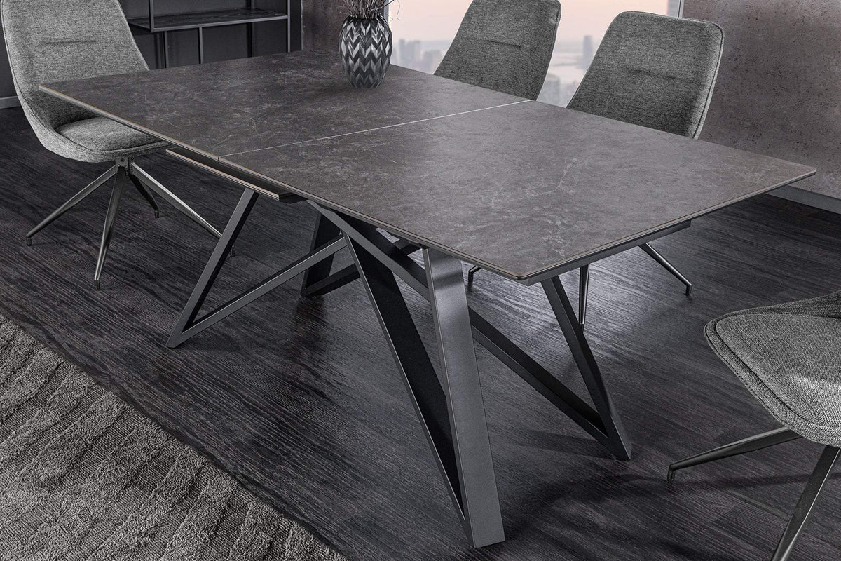 ATLAS szürke kerámia étkezőasztal 160-200 cm