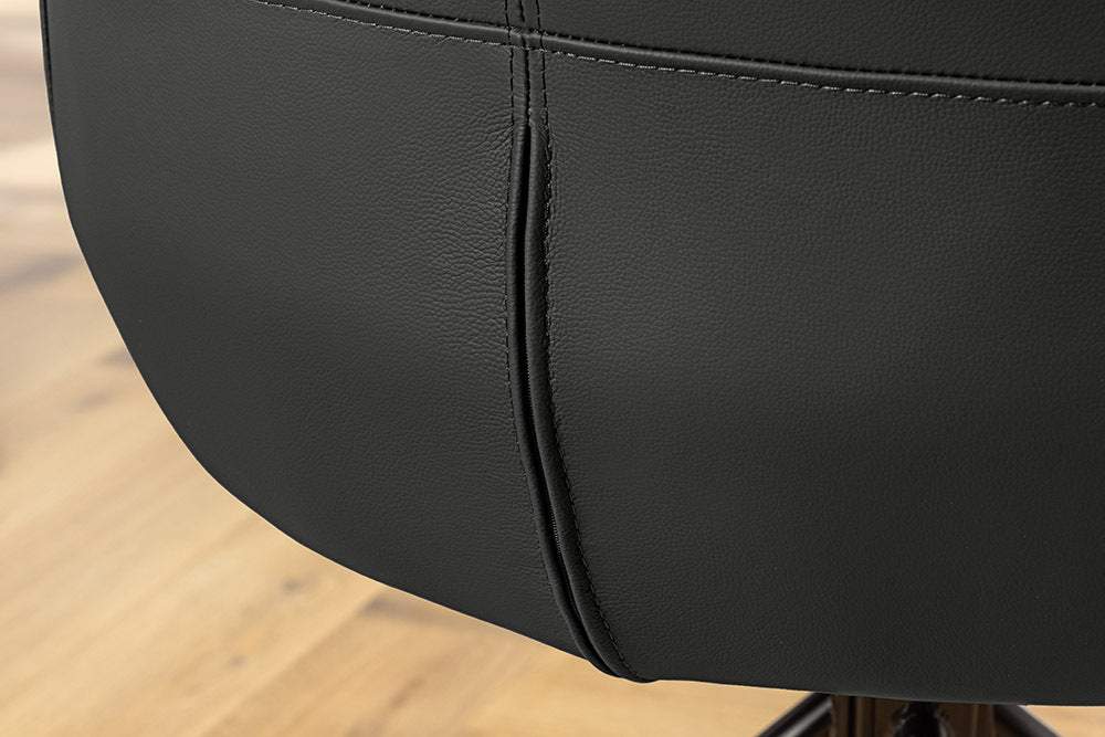 SIGNATURE fekete bőr forgószék