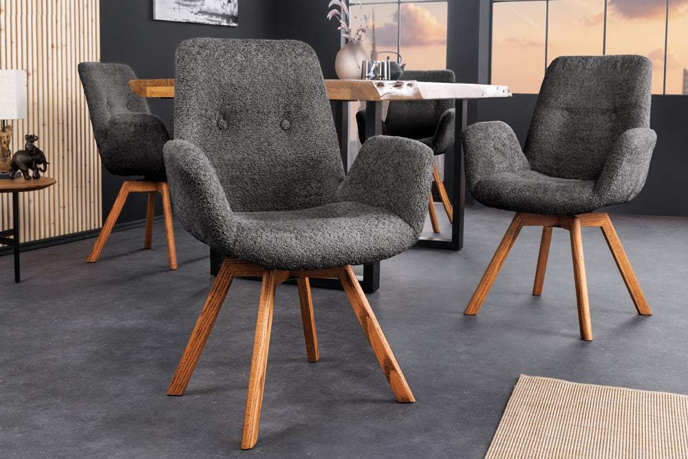 BALTIC szürke buklé forgószék