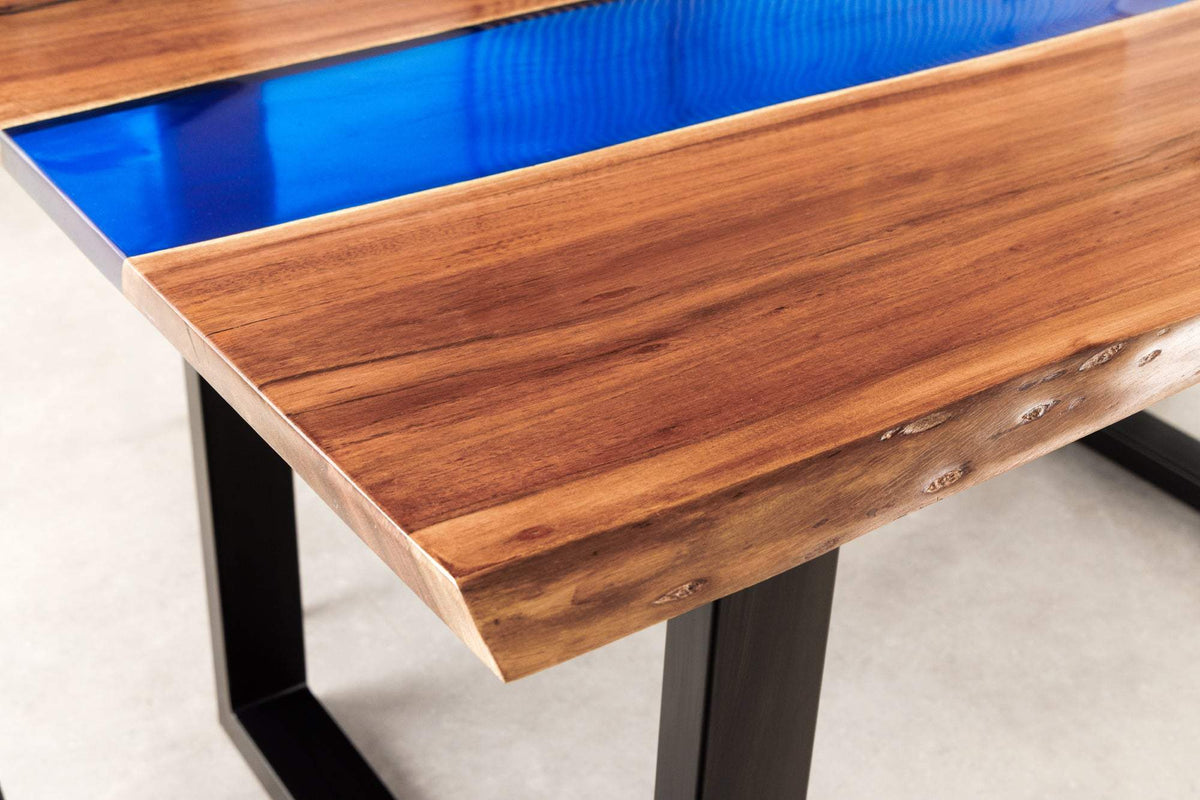 LIQUID kék akácfa étkezőasztal 160 cm