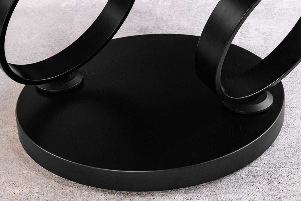 DANCING RINGS fehér kerámia dohányzóasztal