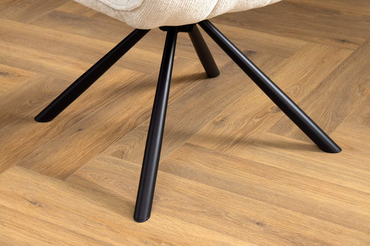 UNIQUE bézs polyester zsenília forgószék