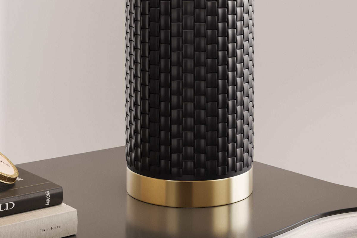 ELEGANCIA fekete kerámia asztali lámpa