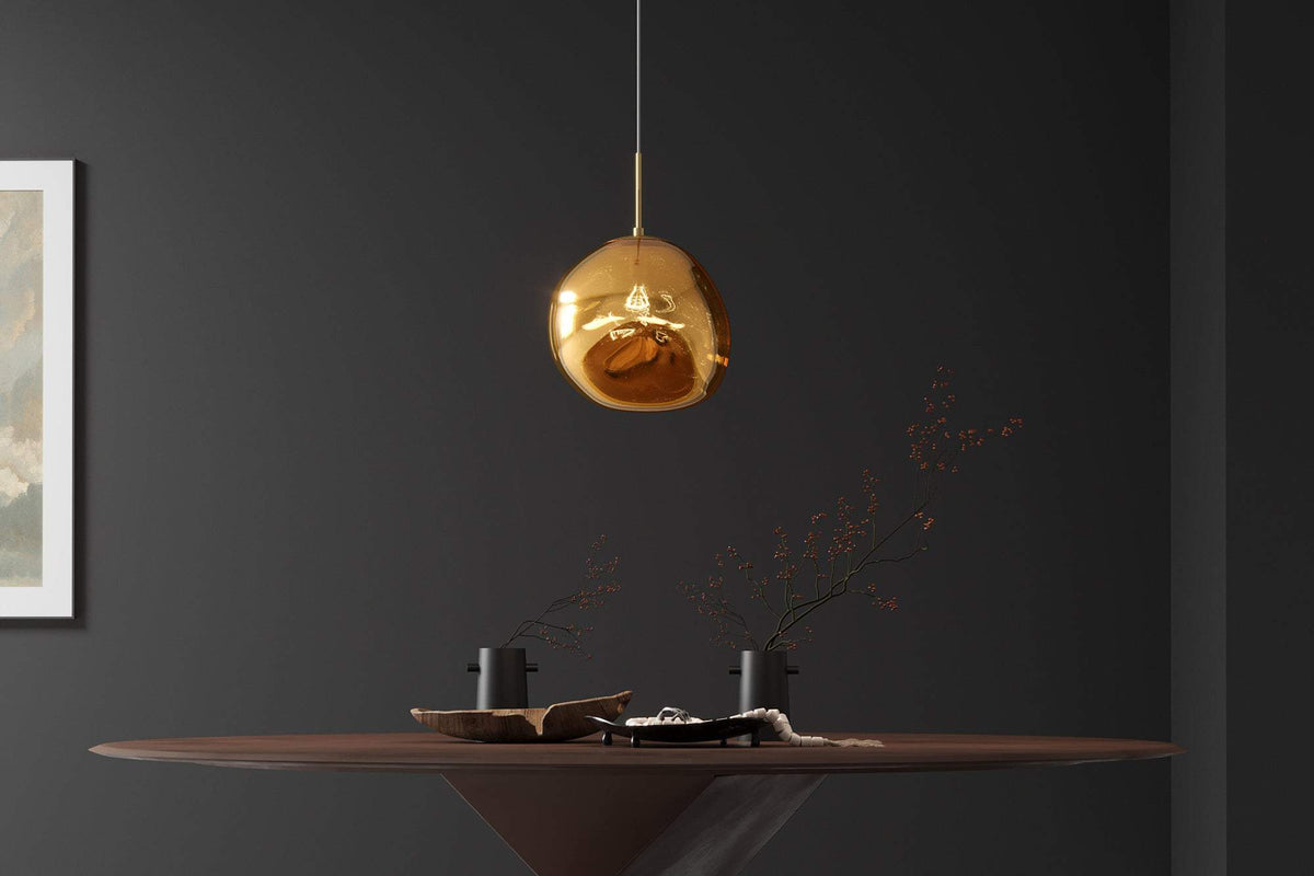 LIQUID DIAMOND arany üveg függőlámpa 35 cm