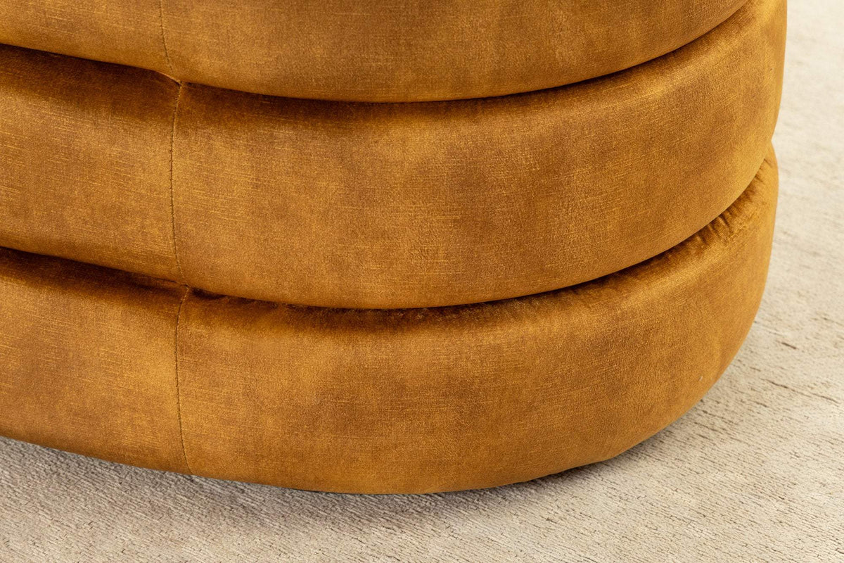 VOQUE sárga bársony ülőpad