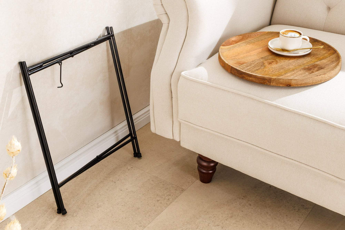 TRAYFUL mangófa lerakóasztal levehető tálcával