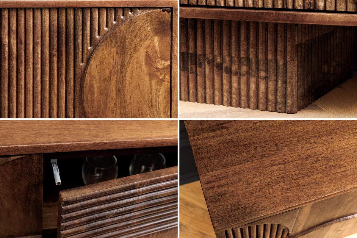 TV ART DECO barna mangófa tv szekrény 200 cm