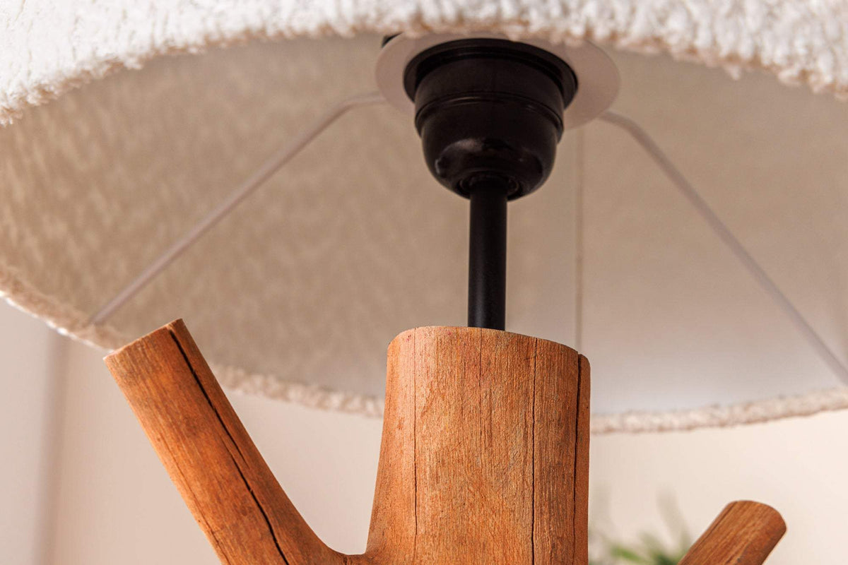 JEWELRY barna fa asztali lámpa