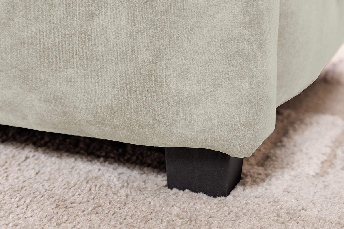 PARIS CHESTERFIELD bézs bársony ágy 160x200 cm