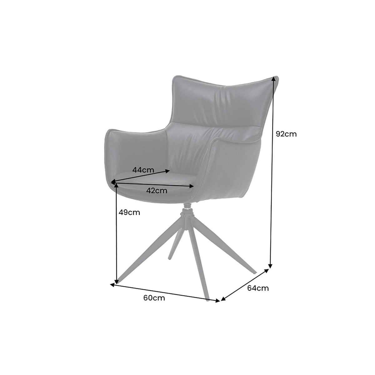 VOGUE barna műbőr forgószék