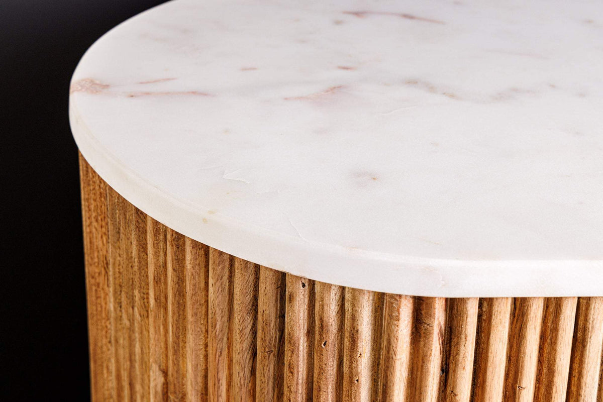 TRES CHIC fehér márvány komód 70 cm