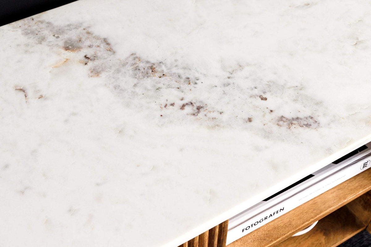 TRES CHIC fehér márvány tv szekrény