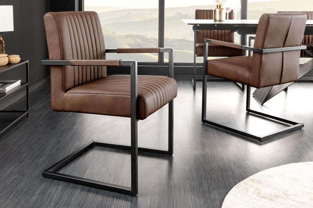 BIG ASTON sötétbarna bőr szék